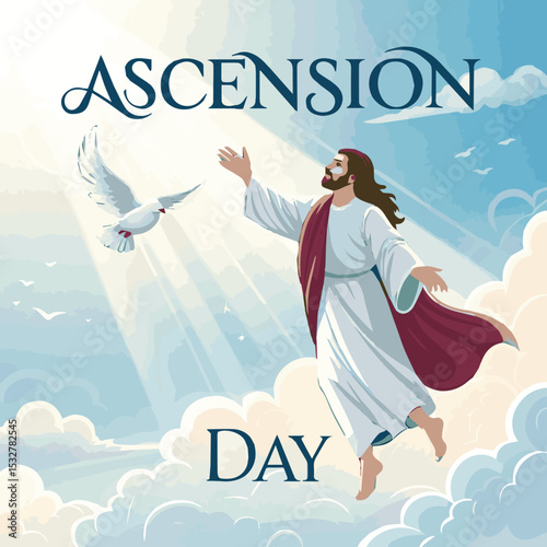 Ascension Day photo and template