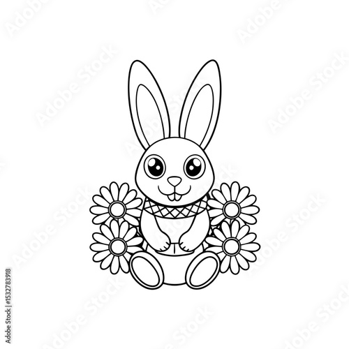 Bunny Making Lemonade Drawing for Kids
