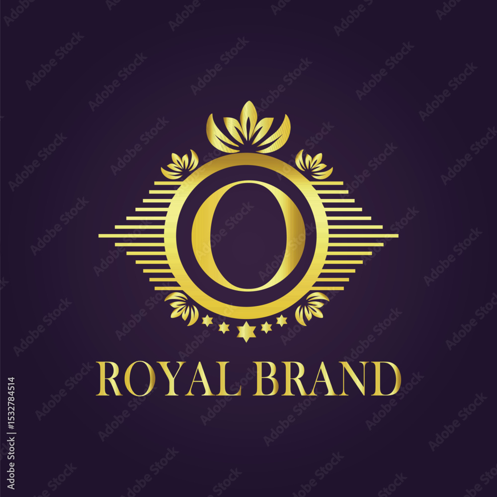 Fototapeta premium Letter luxury gold logo concept