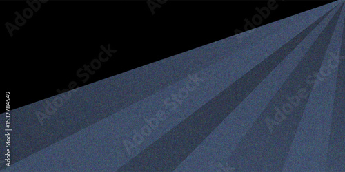 Black dark navy blue silver abstract pattern background. Geometric shape. Line triangle angle fold polygon diamond 3D. Color gradient ombre. Rough grain noise. Light shadow. Matte shimmer. Minimum.