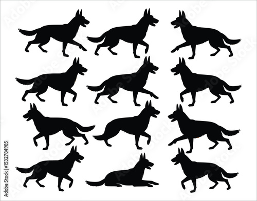 German Shepherd Dog Silhouettes for Cricut