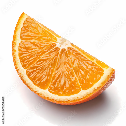 Citrus Slice: A vibrant slice of citrus, bursting with freshness and color. The close-up shot reveals the juicy texture of the fruit