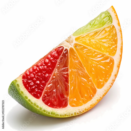 Citrus Delight: Vibrant slice of a citrus fruit, showcasing a symphony of colors and textures, radiating freshness and zesty appeal.