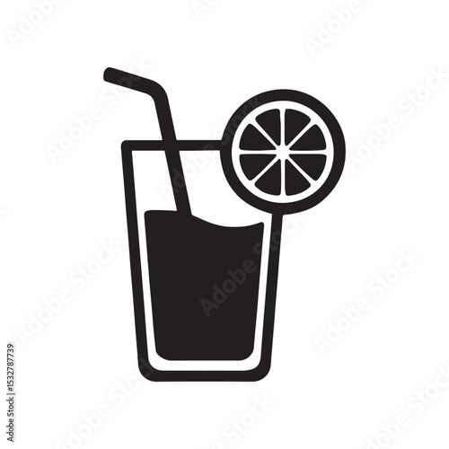 Colorful drink illustrations with straws: a refreshing collection of vector icons featuring a glass of water, a vibrant cocktail, and a bubbly cola