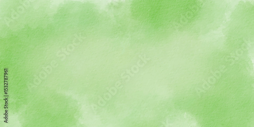 Abstract green background. Green watercolor background.  Watercolour green grunge texture. Light green abstract watercolor paper texture background vector.