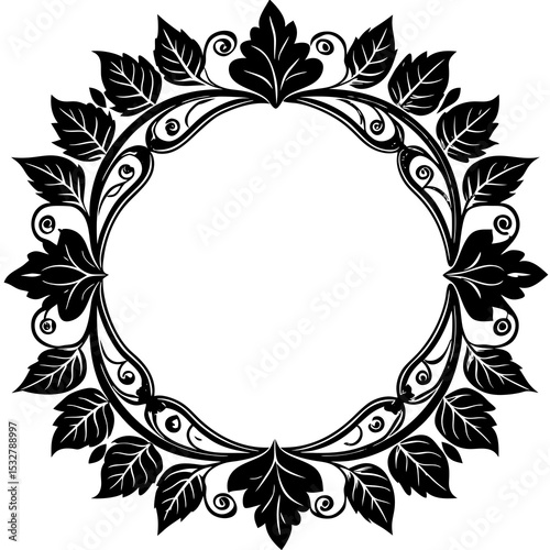 abstract floral frame