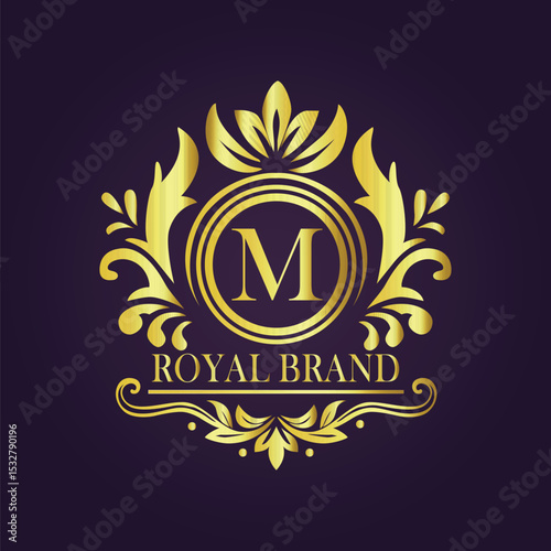 Letter  luxury gold logo concept