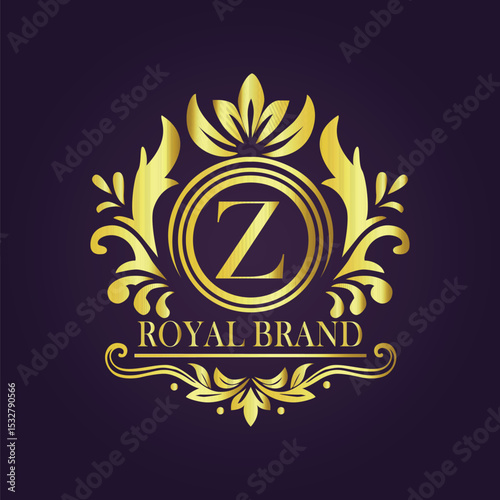 Letter  luxury gold logo concept