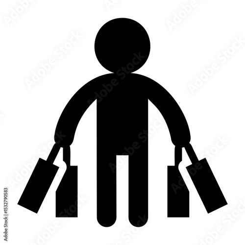 Daily life solid icon. Shopping