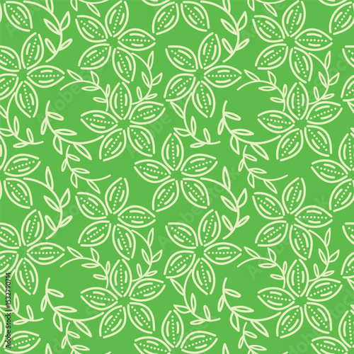 Vintage floral seamless pattern. Trendy painted flower background. Repeating floral patter

