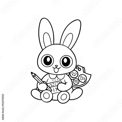 Printable Butterfly Fluttering Outline