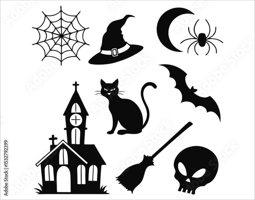 Halloween Essentials – Solid Black Silhouettes