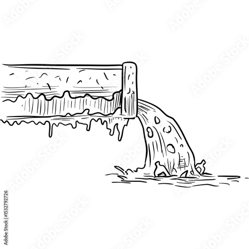 Sewage handdrawn illustration⁠
