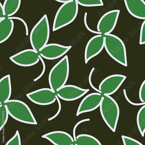 Vintage floral seamless pattern. Trendy painted flower background. Repeating floral patter
