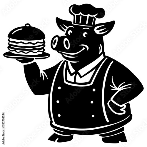 chef with a tray