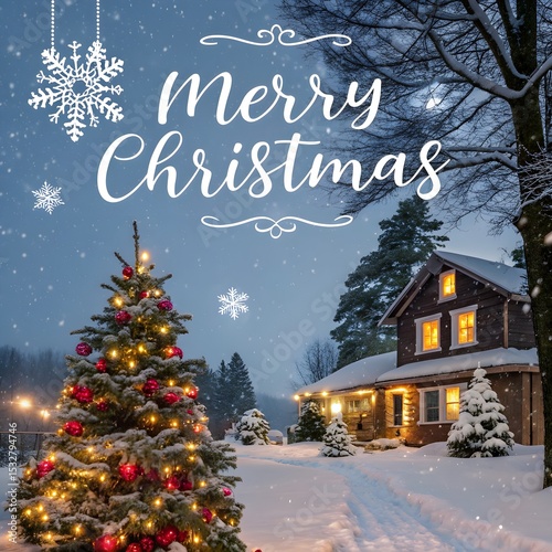 Merry Christmas instagram poster