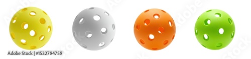 Wallpaper Mural Collection of pickleball balls isolated on transparent background Torontodigital.ca
