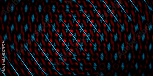 Abstract Geometric background with Blue and Red Pattern with Bold Contrast
