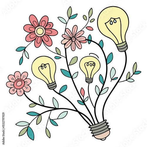 Beautiful 3D Light gazing at a red rose illustration, ideal for romantic emotions and thoughtful visuals.
