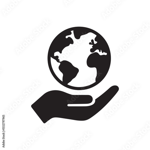 Hands gently cradle a vibrant globe, symbolizing global environmental care and business