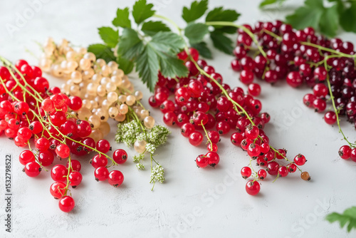 Fresh Mixed Berries on Dark Surface. Close-up of fresh mixed berries on dark surface, ideal for healthy food promotions and summer designs.