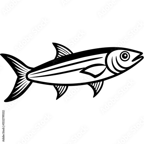 Sardine Illustration – Clean Vector Style