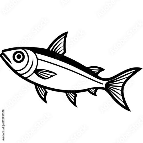 Sardine Illustration – Clean Vector Style
