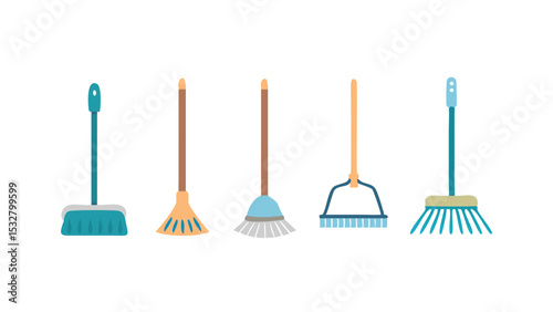 broom and shovel