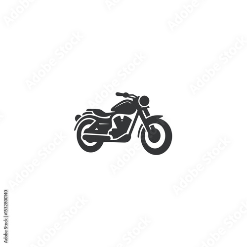 Classic motorcycle silhouette vintage motorbike icon black and white design