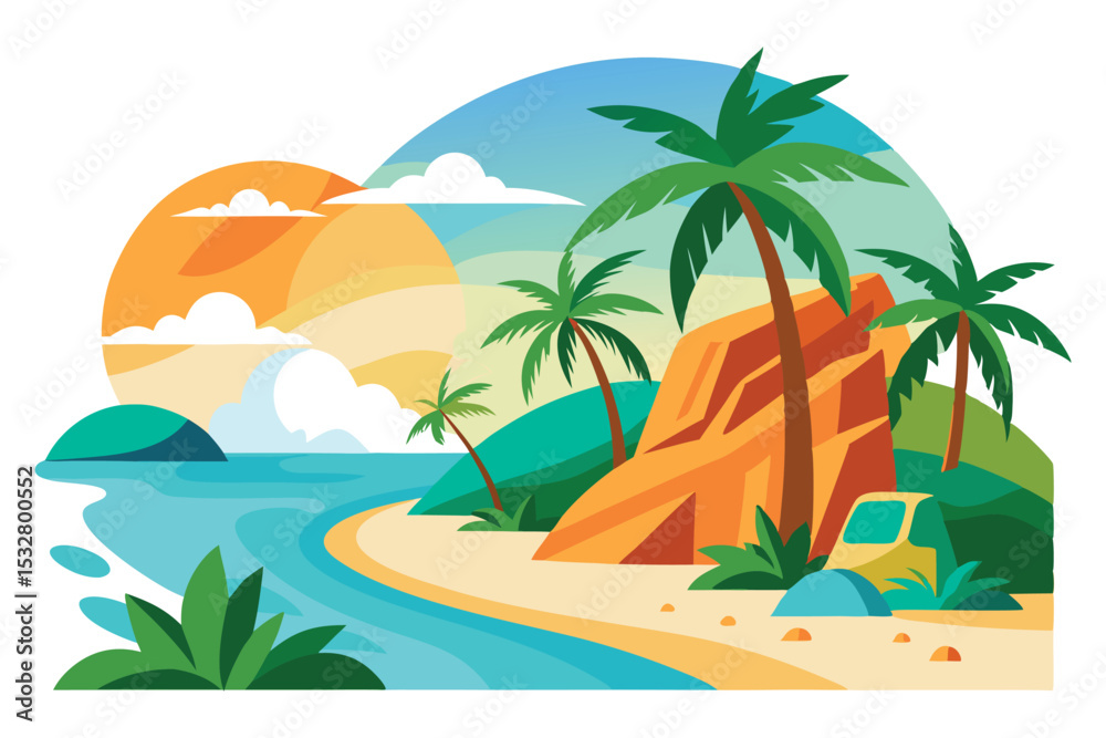 Obraz premium Abstract tropical beach