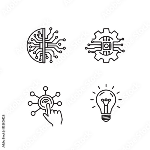 Creative light bulb icon symbolizing innovative ideas, technology, and business solutions