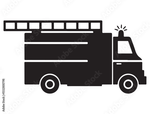 FIRE TRUCK SILHOUETTE