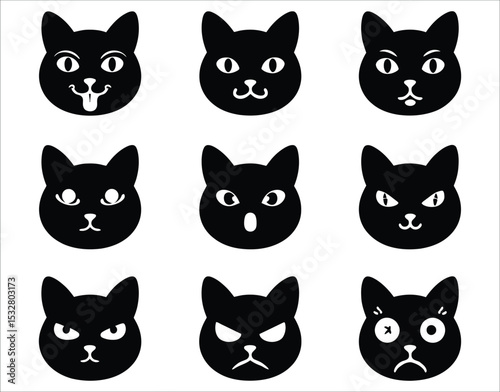 American Shorthair Face Vector Grid