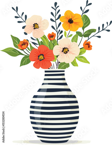 bouquet of flowers in vase