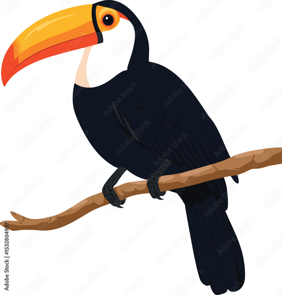 Fototapeta premium toucan bird on branch