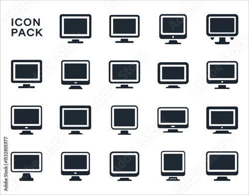 Display Monitor Icon Set