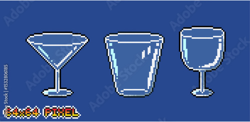 Glass Pixel Art Style