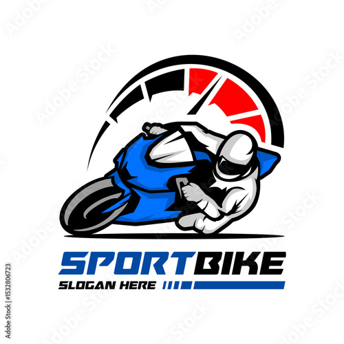 sport bike racing logo