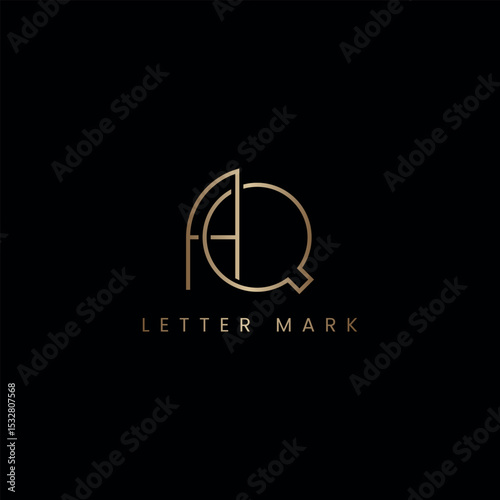 Luxury AQ QA Monogram Logo Design, Elegant Lettermark Logo Template.