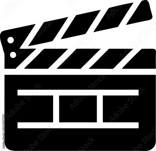 movie clapper board icon vector