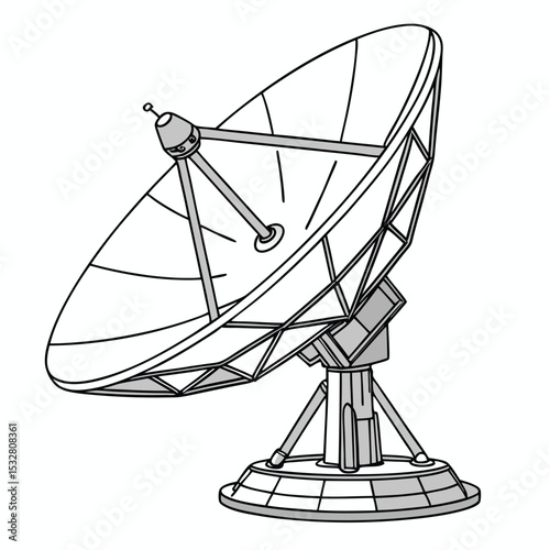Communication Dish on White