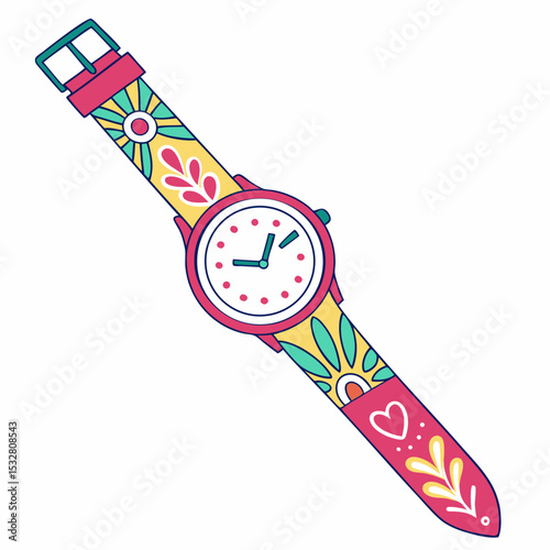 vector illustration of wristwatch
