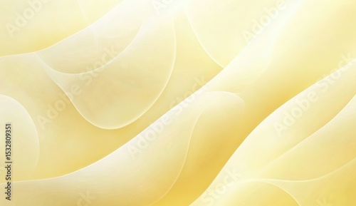 3d rendering of undulating yellow paper waves close-up abstract background