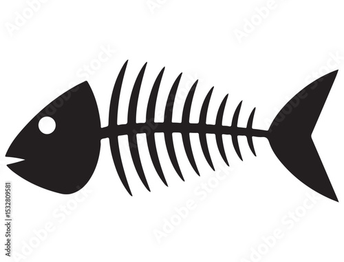 FISH SKELETON SILHOUETTE