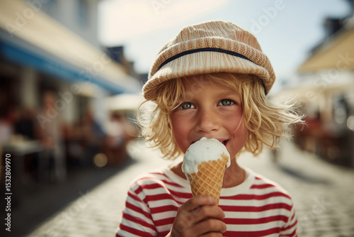 Child Enjoying Ice Cream