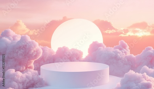 Natural Beauty Backdrop for Product Display with Dreamy Aesthetic