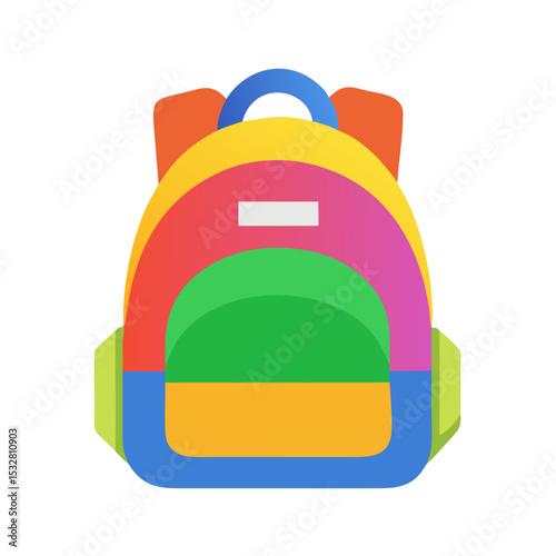 school bag isolated on white