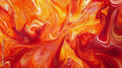 Dynamic flames GIF animation with vibrant swirling patterns of orange yellow and red hues