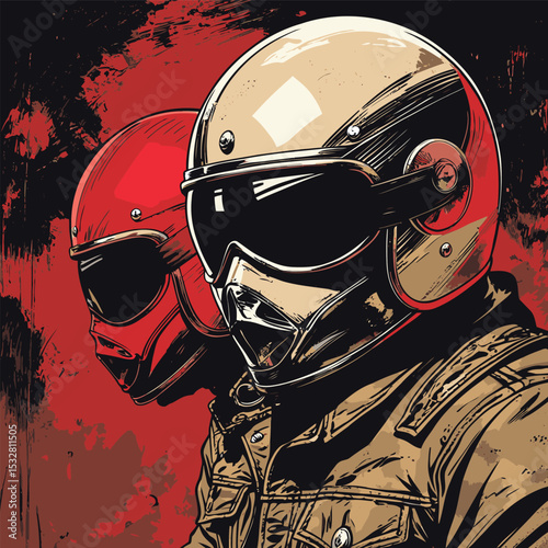 male biker vector illustration for graphic design