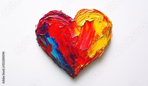 Watercolor Heart Concepts of Affection and Artistic Expression